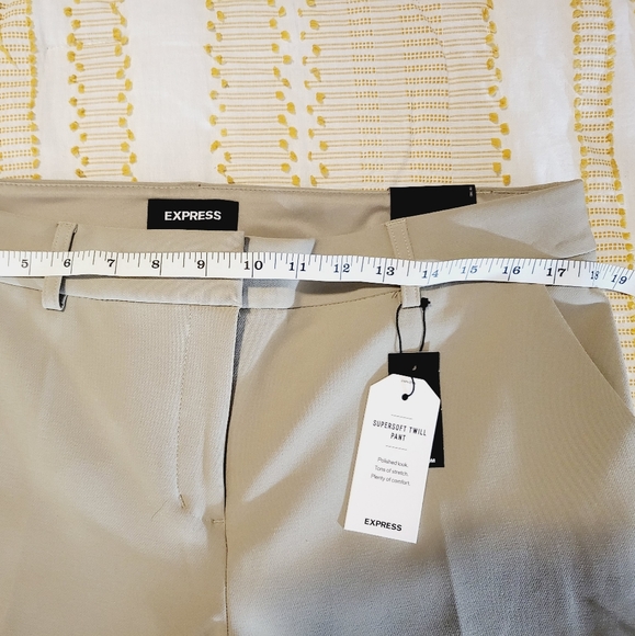 Express Supersoft Twill Pants - NWT - Midrise Boot - tan - 12 R - Picture 2 of 6
